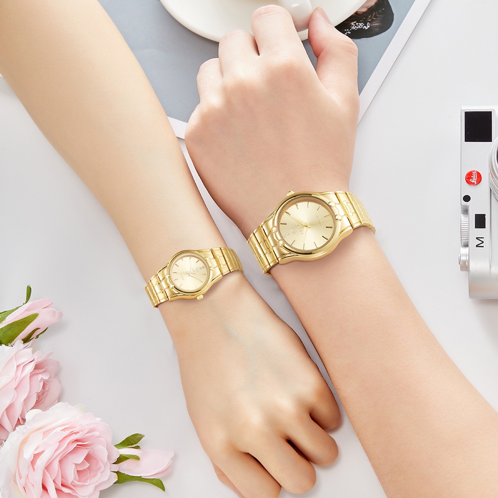 Pimrypie แนะนำ】เกาะแต่งหรูหรา PIMRYPIE  แนะนำ SKMEI×LIEBIG นาฬิกา กันน้ำ 30M สแตนเลสเงินทอง รับประกัน 1 ปี