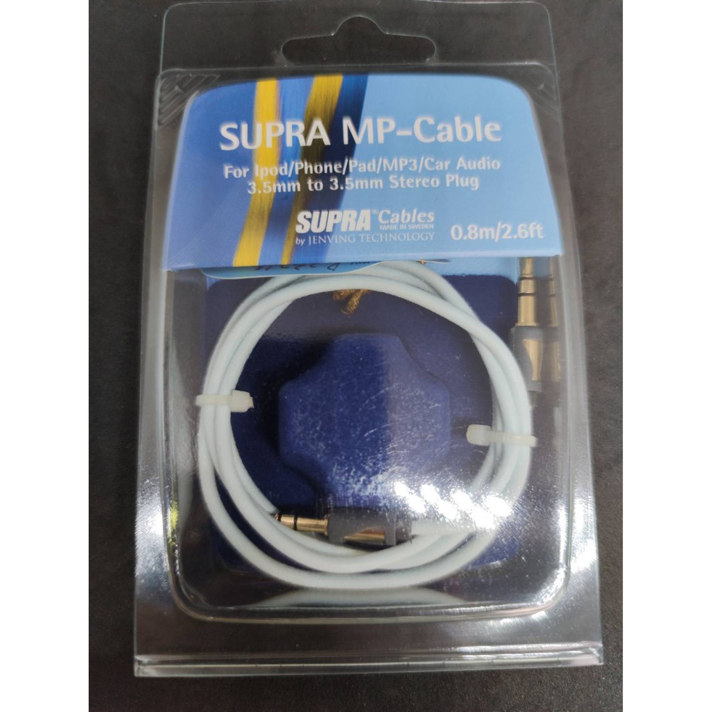Supra MP-Cable 3.5mm Stereo 0.8-1.2m Interconnect Cableสายสัญญาณใช้กับหูฟังเข้าโทรศัพท์แบบมินิแจ็คเพิ่มคุณภาพเสียงดีขึ้น