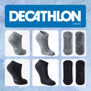 DECATHLON NYAMBA DOMYOS ถุงเท้า ถุงเท้ากันลื่น ถุงเท้าโยคะ ถุงเท้าฟิตเนส Non-Slip Low Synthetic Fitness Socks