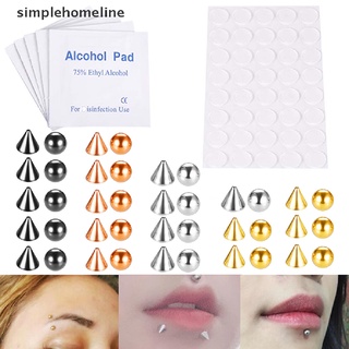 [simplehomeline] ใหม่ แหวนสตั๊ดปลอม เจาะจมูก คิ้ว ริมฝีปาก เครื่องประดับ