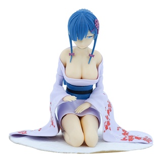 โมเดลฟิกเกอร์ Re Life a Different World from Zero Figure Natsuki Subaru Kimono Rem ขนาด 13 ซม.