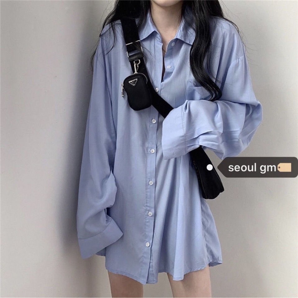 💙Fairy Style💙เสื้อเชิ้ตแขนยาว คอปก ทรงสวย สีสันสวยงาม  สไตล์ญี่ปุ่น #9925