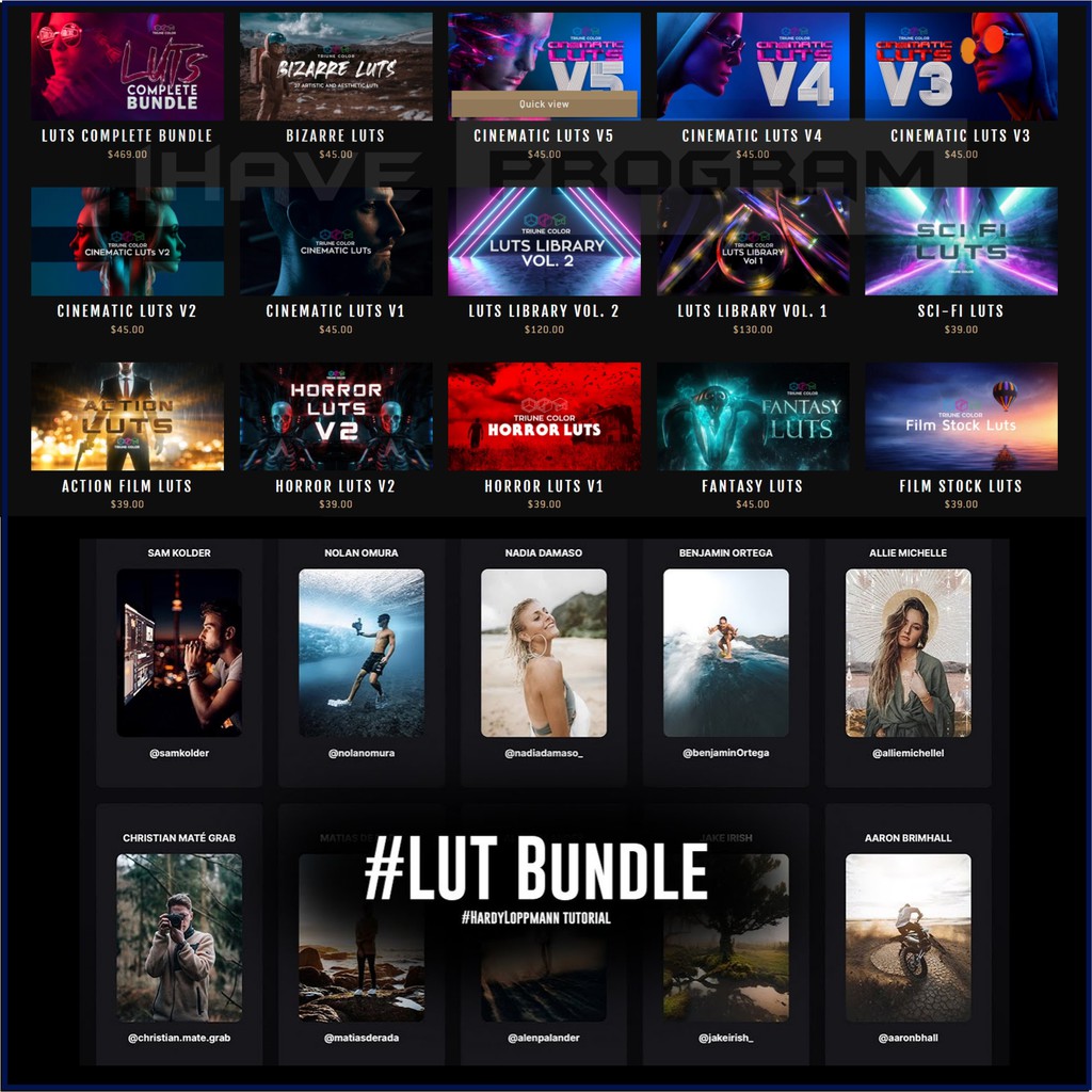 แฟลชไดร์ฟพร้อมปลั๊กอิน LUTs COMPLETE BUNDLE ชุดคุมโทนปรับแต่งเฉดสีครบชุด