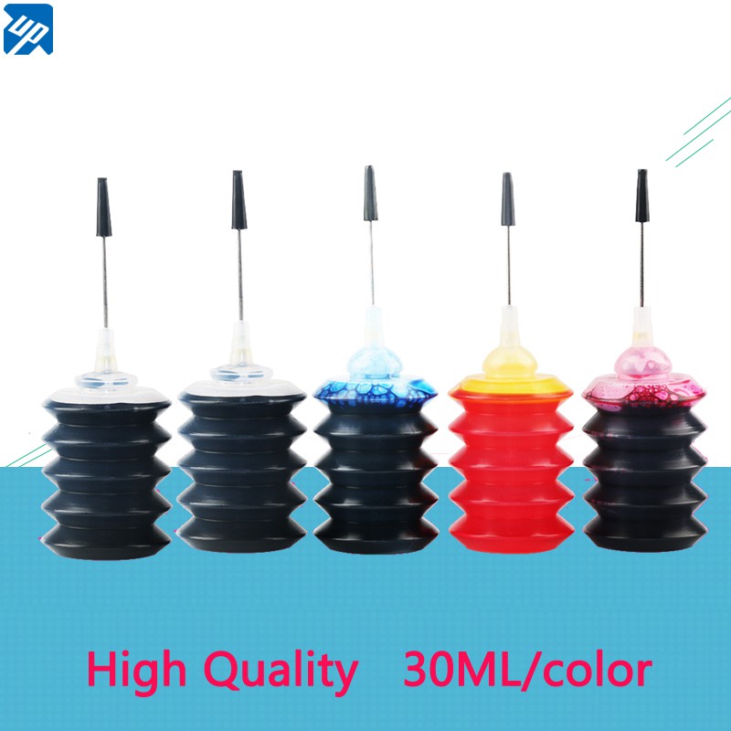 5 x 30ML เติมหมึกย้อมสําหรับ canon MG5770 MG6870 TS5070 TS6070 IP7270 MG5470 MG5570 MG5670 MG6470;IX