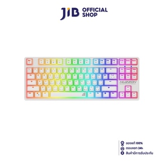 SIGNO WIRELESS KEYBOARD (คีย์บอร์ดไร้สาย) KB-751W NUZZON (WHITE) (RED OPTICAL SWITCH - RGB LED - EN/TH)