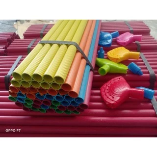 อุปกรณ์ทำไม้กวาด100ชุด (ด้าม บล๊อค จุก )