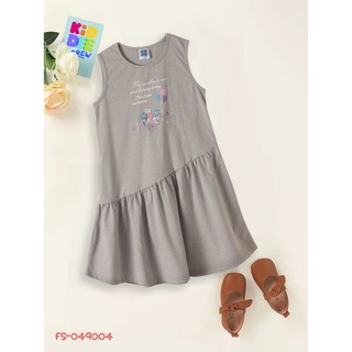 KiddeeCrew Gray dress ชุดกระโปรงสีเทา เหมาะสำหรับเด็ก อายุตั้งแต่ 3-12 ปี