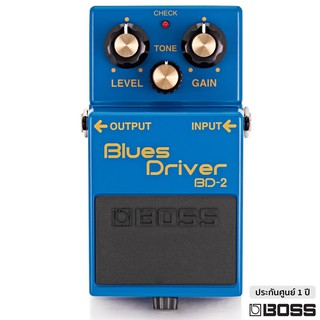 BOSS® BD-2 Blues Driver เอฟเฟคกีตาร์ เสียงบลูส์ ให้เสียงโอเวอร์ไดรฟ์และแตกที่อุ่น + แถมฟรีถ่าน ** ประกันศูนย์ 1 ปี **