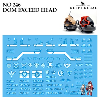 ดีคอลน้ำ [DELPI] 246L EXCEED DOM HEAD WATER DECAL LUMINOUS