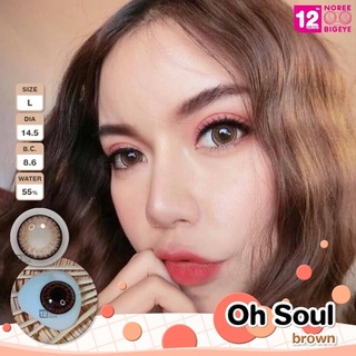 Oh soul Brown/สีน้ำตาล [สายตาสั้น -0.00 ถึง -10.00] Size Bigeye (L) ขนาดใหญ่ คอนแทคเลนส์ / ยี่ห้อ Kitty Kawaii