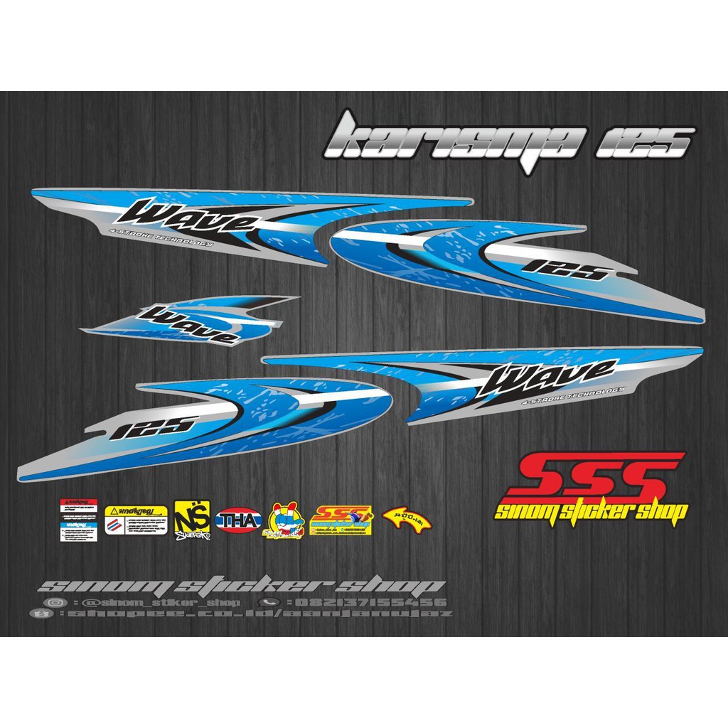 Karisma 125 wave Variation Sticker Striping