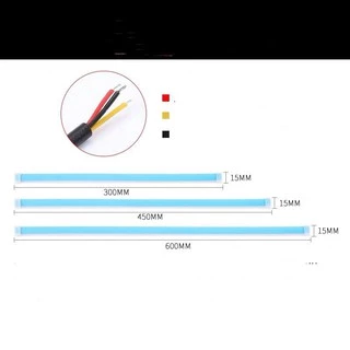 โคมไฟหน้า แพ็ค 2ชิ้น DRLไฟเดย์ไลท์LED 30 45 60ซม สว่างกลางวันแสงไฟหรี่สีขาว และไฟเลี้ยวสีเหลือง