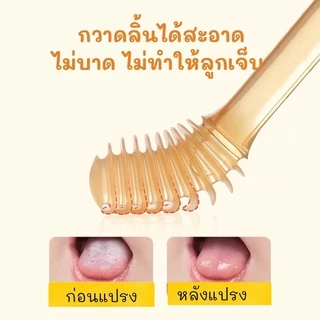 【พร้อมส่ง】ชุดแปรงสีฟันเด็ก 2ชิ้น ซิลิโคน สําหรับเด็กทารก 0-18 เดือน ทําความสะอาดช่องปาก แปรงทำความสะอาดลิ้น ป้องกันฟันผุ