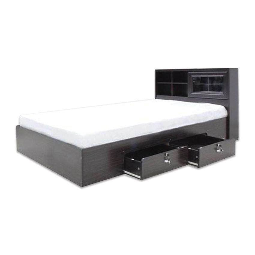 YMY8 Raminthra Furniture เตียงนอน  3.5ฟุต บานเลื่อนมีลิ้นชัก มีให้เลือกหลายสี Bed