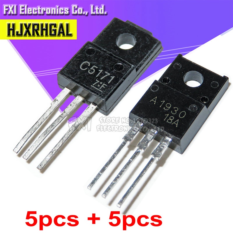 10PCS 10 คู่ = 20 ชิ้น 2SA1930 + 2SC5171 TO220 A1930 C5171 TO-220 และทรานซิสเตอร์ pxa4 +