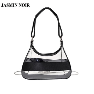 Jasmin Noir Jelly กระเป๋าสะพายข้าง ลายพระจันทร์ เรียบง่าย สําหรับผู้หญิง