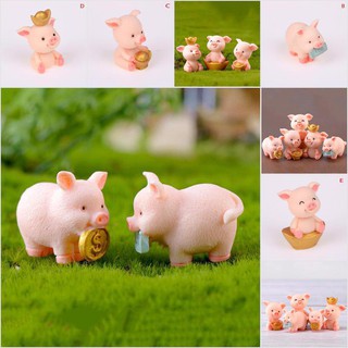 [fashionapple] ตุ๊กตาหมูนําโชค ขนาดเล็ก สําหรับตกแต่งบ้านตุ๊กตา