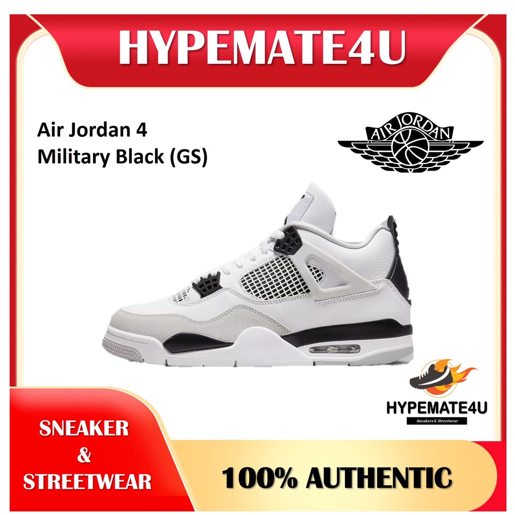Air Jordan 4 ⁣⁣⁣สีดําทหาร (GS⁣)