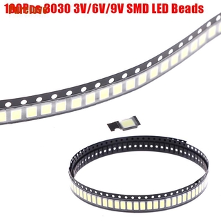 (Purelove) หลอดไฟ Led 3030 Smd 1W 3v 6v 9v สําหรับทีวี Led 100 ชิ้น