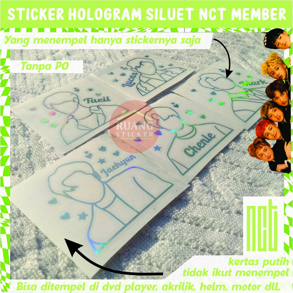 Nct สติ๊กเกอร์ RAINBOW HOLOGRAM สติ๊กเกอร์ MEMBER NCT SILUET OUTLINE DAILY CUSTOM NCT2021 NCTU NCTDR