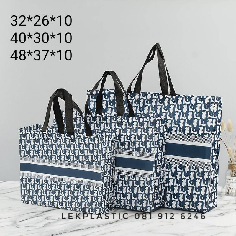 ถุงผ้าสปันบอนด์เคลือบลายขนาดกว้าง32สูง27ขยายข้างและก้น10ซม.200บาทมี20ใบ - รูปที่ 2