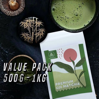 ผงชาเขียวมัทฉะเกรดพรีเมียม 100% ขนาด 500g - 1Kg จากเมืองอุจิ ประเทศญี่ปุ่น(100% Premium Uji Matcha Green Tea from Japan)