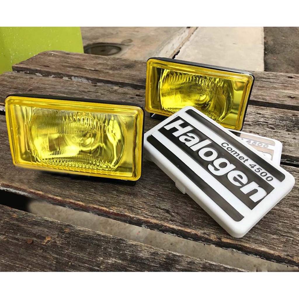 2 ชิ้น 12 โวลต์ Comet 4500 เลนส์สีเหลืองฮาโลเจน Spot Sport Light ไฟตัดหมอก KE70 AE86 Saga