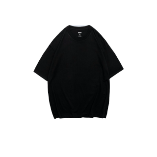 Yuedpao Oversize ผ้าหนาทรงสวย ยับยากรีดง่าย รับประกันไม่ย้วย 2 ปี เสื้อยืดโอเวอร์ไซส์ เสื้อยืดสีพื้น สี Black
