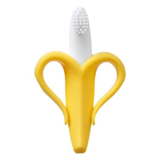 พร้อมส่ง! แปรงกล้วย ยางกัด แปลงซิลิโคน 3สี (ชมพู/ฟ้า/เหลือง) - รูปที่ 3