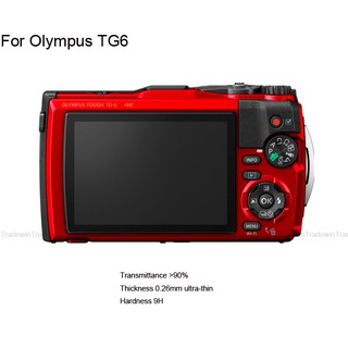 ฟิล์มกระจกนิรภัยกันรอยหน้าจอ สําหรับกล้อง Olympus TG6 HD