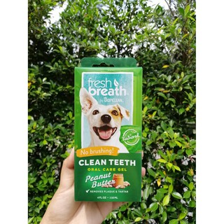 Tropiclean Clean teeth oral care gel peanut butter เจลแปรงฟันไม่มีแปรง