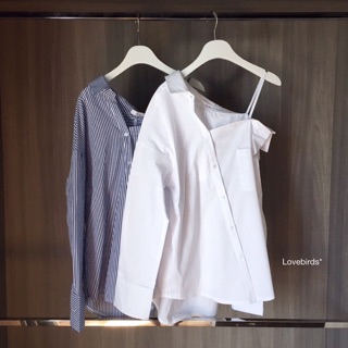 ⭐️หมด⭐️เสื้อเชิ้ตไหล่เดียว