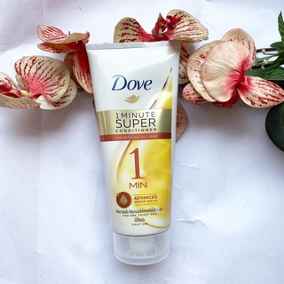 300 ml. ผลิต 05/23 Dove 1 Minute Super Conditioner ครีมนวดโดฟ สำหรับผมแห้งชี้ฟู Nourishing Oil Care คอนดิชั่นเนอร์ สีทอง