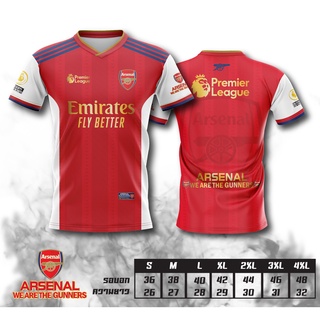 เสื้อบอลพิมพ์ลาย  ยอดฮิต ลายอาเซนอล สีแดง ARSENAL