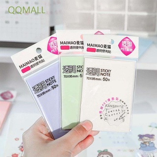 Qqmall กระดาษโน๊ตบุ๊คมาร์กเกอร์ใสกันน้ํา 6 สีเครื่องเขียนหลากสี