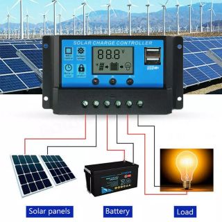 🛍️SUN RKT🛒Solar Charger Controller ตัวควบคุมจอแสดงผล ขนาด10A20A/30A/ 12 V 24 V auto