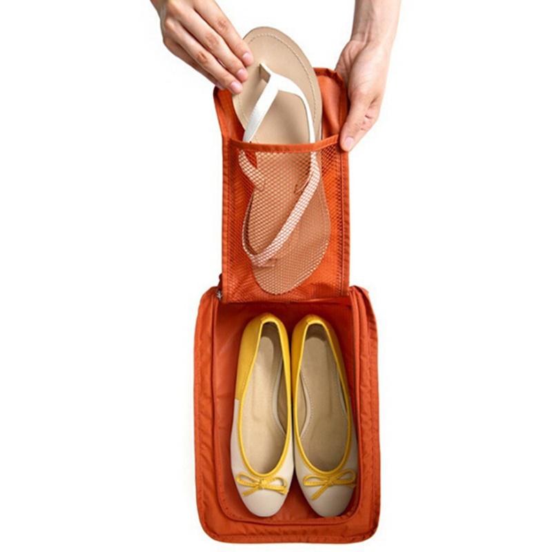 แบบพกพาเดินทางกลางแจ้งกันน้ํา Tote กระเป๋ารองเท้าจัดเก็บกระเป๋าซิป Organizer [XJ]