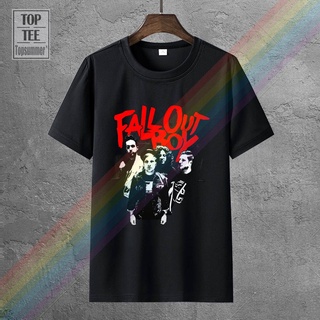 เสื้อยืด ผ้าฝ้าย พิมพ์ลายโลโก้ Fall Out Band DF12HJ40556