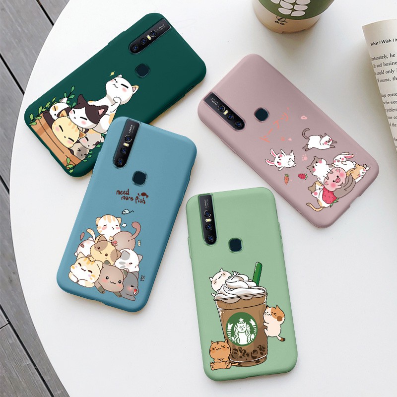 Q เม้งแมว vios1 โทรศัพท์มือถือกรณีหญิง s1pro ซิลิโคนอ่อนนุ่ม s1 รวมทุกอย่างลดลงร่างกาย Vivo บุคลิกภา