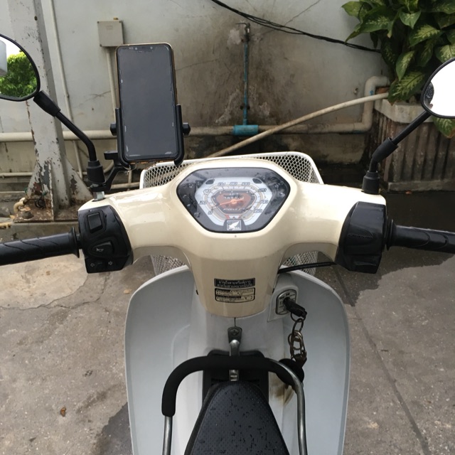 ที่ยึดโทรศัพท์มอเตอร์ไซค์ แบบอลูมิเนียมหนายี่ห้อ MOTOWOLF ของแท้Honda dream Motorcycle Mobile Phone Holder 360 Rotation