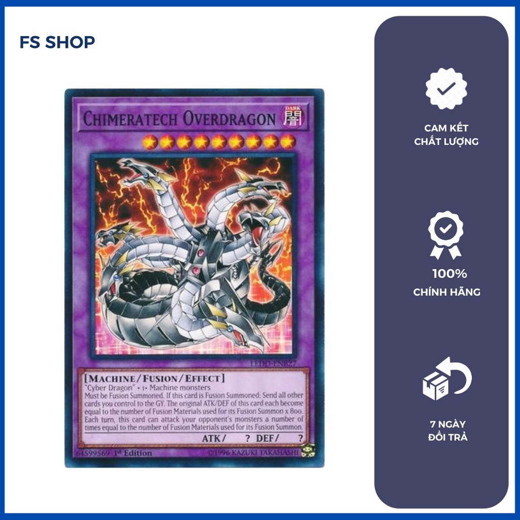 การ์ด Yugioh ของแท้ Chimeratech Overdragon (ทั่วไป)