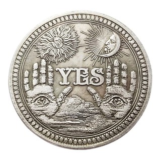 เหรียญที่ระลึก เหรียญใช่ ไม่ใช่ Yes or No Skull Commemorative Souvenir Collectible Coin Collection คอลเลกชันเหรียญ