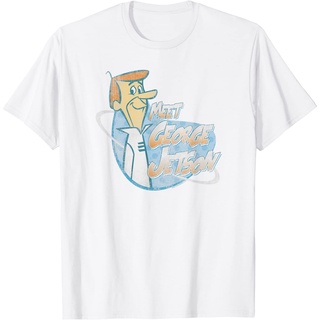 เสื้อยืดวินเทจเสื้อยืด พิมพ์ลายตัวอักษร The Jetsons Meet George Jetson แฟชั่นพรีเมี่ยม สําหรับเด็กผู้ชาย และเด็กผู้หญิง