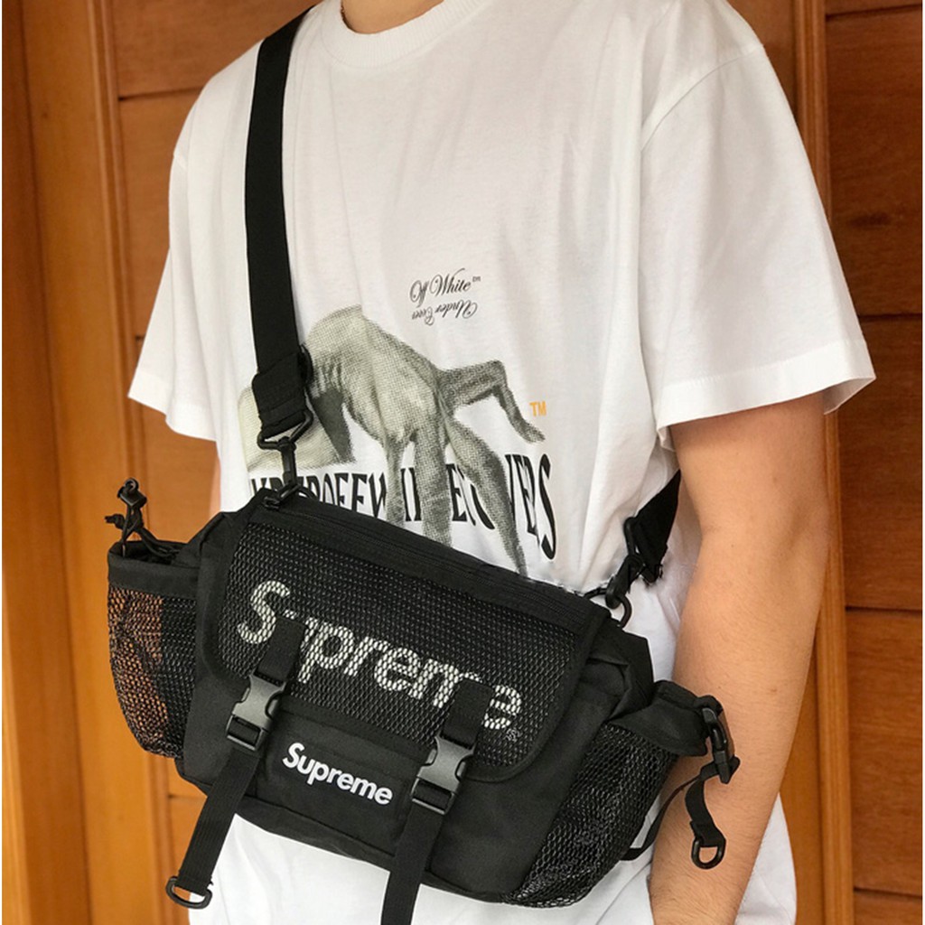 supreme waist bag ss20 on body
