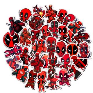 สติ๊กเกอร์ลายการ์ตูน deadpool super hero กันน้ําได้ 35 ชิ้น