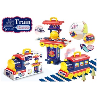 Flash sale !!! 2 IN 1 Portable Small Train รถไฟชุดของเล่นจำลอง เซ็ทคุณหมอ เซ็ทแต่งตัว เซ็ทขนมหวาน