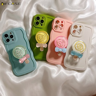 Vivo V23 Pro 5G V17 Neo X80 X70 X60 X50 Pro Plus X27 เคสโทรศัพท์ Candy Lollipop Holder Stand Wave Colorful Plain Matte Simple Cute Liquid Silicone Casing Cases Cover