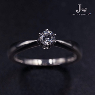 “เม็ดยอด 6 เตย”แหวนเงินแท้ 925 ฝัง Cubic Zirconia (เพชรรัสเซีย) | Jaruta Jewelry