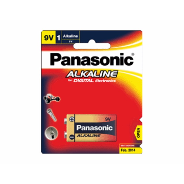 ถ่านอัลคาไลน์ 6LR61T/1B 9V (1 ก้อน) Panasonic