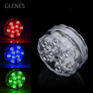 Glenes IP68 โคมไฟ LED RGB ใต้น้ํา หลากสี สําหรับตกแต่งสวน แจกัน ชาม ชา รีโมตคอนโทรล